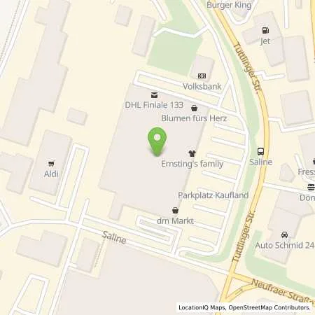 Standortübersicht der Tankstelle Kaufland Dienstleistung GmbH & Co. KG in 78628 Rottweil