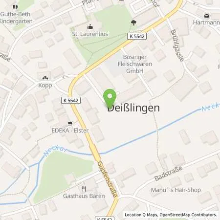 Standortübersicht der Tankstelle Volksbank Deisslingen eG in 78652 Deißlingen