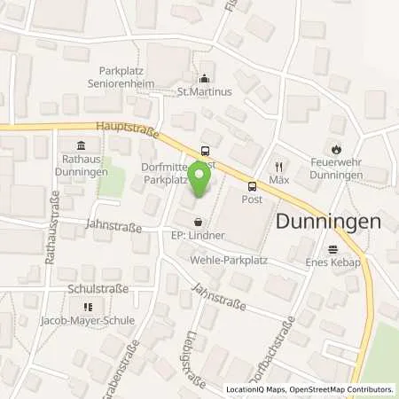 Standortübersicht der Tankstelle EnBW mobility+ AG und Co.KG in 78655 Dunningen