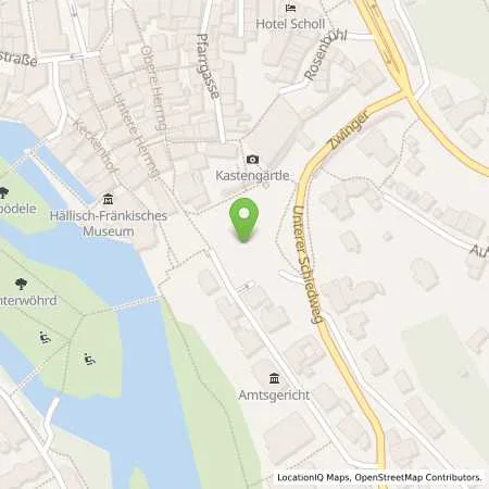 Standortübersicht der Tankstelle Stadtwerke Schwäbisch Hall GmbH in 74523 Schwäbisch Hall