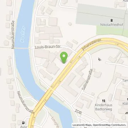 Standortübersicht der Tankstelle Autohaus Koch GmbH in 74523 Schwäbisch Hall