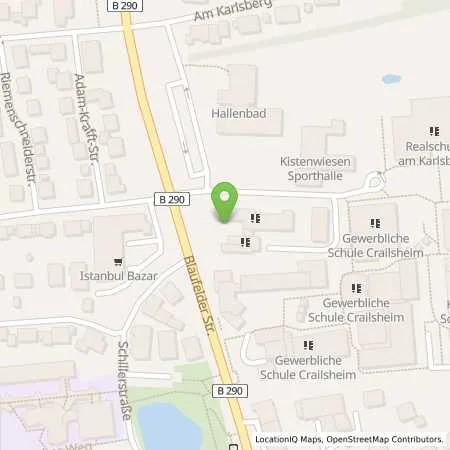 Standortübersicht der Tankstelle EnBW mobility+ AG und Co.KG in 74564 Crailsheim