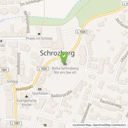 Standortübersicht der Tankstelle Raiffeisenbank Schrozberg-Rot am See eG in 74575 Schrozberg