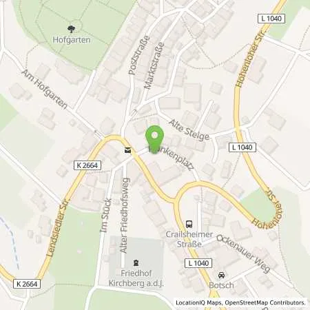 Standortübersicht der Tankstelle EnBW ODR AG in 74592 Kirchberg an der Jagst