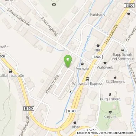 Standortübersicht der Tankstelle EGT Energie GmbH in 78098 Triberg