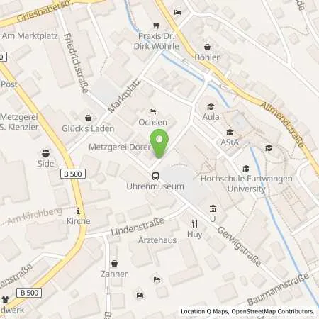 Standortübersicht der Tankstelle EGT Energie GmbH in 78120 Furtwangen