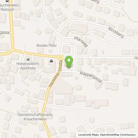 Standortübersicht der Tankstelle Gemeindewerke Krauchenwies - Stromversorgung Eigenbetrieb in 72505 Krauchenwies