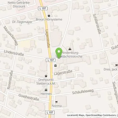 Standortübersicht der Tankstelle EnBW mobility+ AG und Co.KG in 72510 Stetten