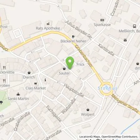 Standortübersicht der Tankstelle Stadt Meßkirch in 88605 Meßkirch