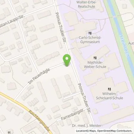 Standortübersicht der Tankstelle Stadtwerke Tübingen GmbH in 72072 Tübingen