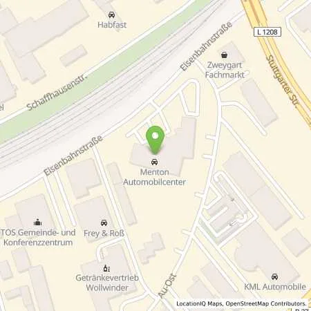 Standortübersicht der Tankstelle Hermann Menton GmbH & Co KG in 72072 Tübingen