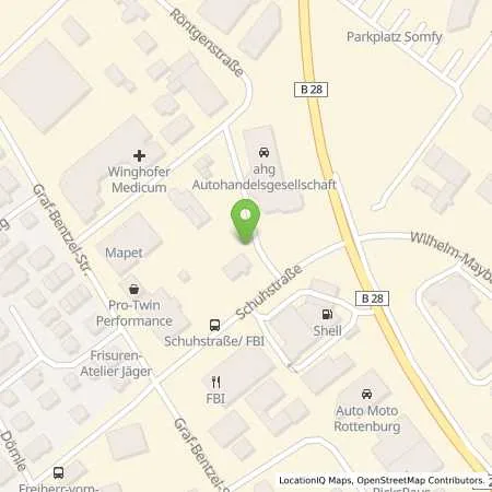 Standortübersicht der Tankstelle EnBW mobility+ AG und Co.KG in 72108 Rottenburg