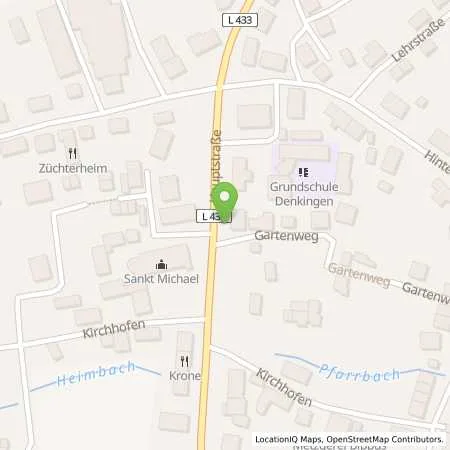 Standortübersicht der Tankstelle EnBW mobility+ AG und Co.KG in 78588 Denkingen