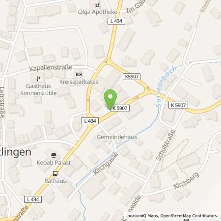 Standortübersicht der Tankstelle EnBW mobility+ AG und Co.KG in 78665 Frittlingen