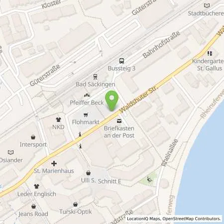 Standortübersicht der Tankstelle Stadtwerke Bad Säckingen GmbH in 79713 Bad Säckingen