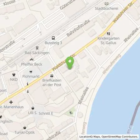 Standortübersicht der Tankstelle Stadtwerke Bad Säckingen GmbH in 79713 Bad Säckingen