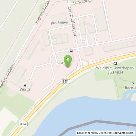 Standortübersicht der Tankstelle Allego GmbH in 79761 Waldshut-Tiengen