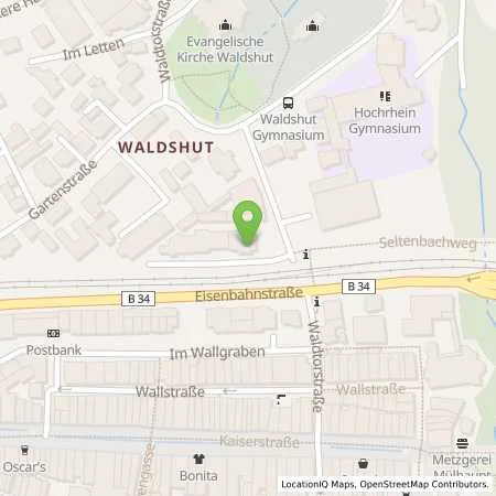 Standortübersicht der Tankstelle Energiedienst Holding AG in 79761 Waldshut-Tiengen