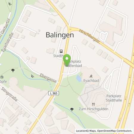 Standortübersicht der Strom (Elektro) Tankstelle: Stadtwerke Balingen in 72336, Balingen