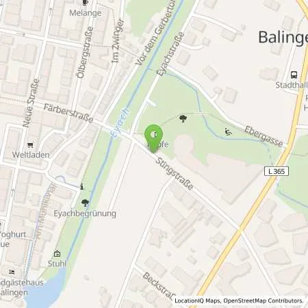 Standortübersicht der Tankstelle EWE Go GmbH in 72336 Balingen