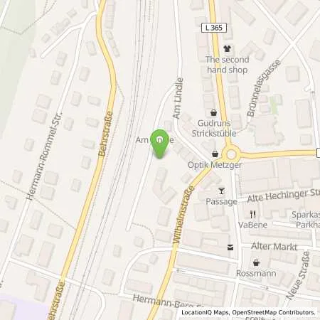 Standortübersicht der Tankstelle EWE Go GmbH in 72336 Balingen