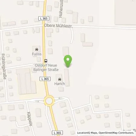 Standortübersicht der Tankstelle Autohaus Harich GmbH & Co.KG in 72336 Balingen