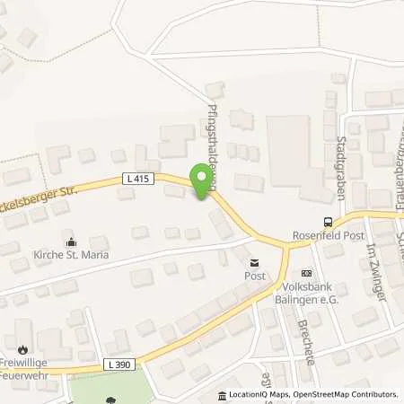 Standortübersicht der Tankstelle EnBW mobility+ AG und Co.KG in 72348 Rosenfeld