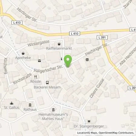 Standortübersicht der Tankstelle Elektrizitätswerk Karl Stengle GmbH & Co. KG in 72414 Rangendingen