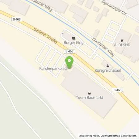 Standortübersicht der Tankstelle innogy eMobility Solutions GmbH in 72458 Albstadt