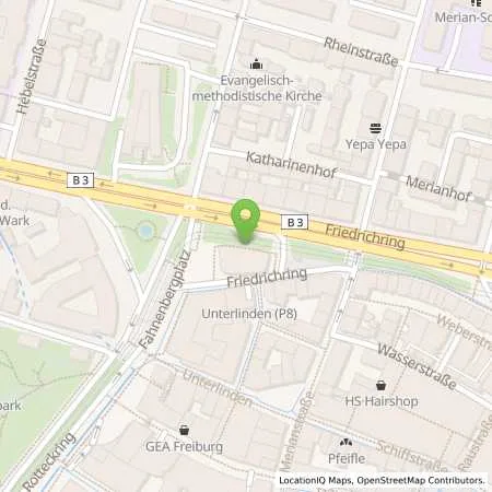 Standortübersicht der Tankstelle Charge-ON in 79098 Freiburg