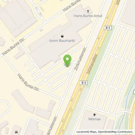 Standortübersicht der Tankstelle innogy eMobility Solutions GmbH in 79108 Freiburg