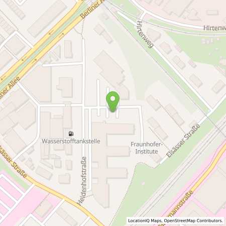 Standortübersicht der Strom (Elektro) Tankstelle: Fraunhofer-Gesellschaft zur Förderung der angewandten Forschung e. V. in 79110, Freiburg im Breisgau