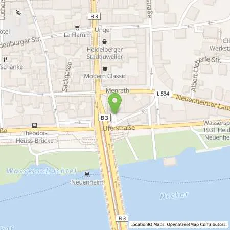 Standortübersicht der Tankstelle Stadtwerke Heidelberg Energie GmbH in 69120 Heidelberg