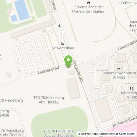 Standortübersicht der Tankstelle Stadtwerke Heidelberg Energie GmbH in 69120 Heidelberg