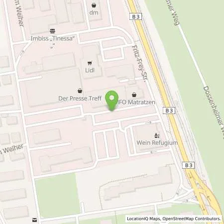 Standortübersicht der Tankstelle ALDI SÜD in 69121 Heidelberg