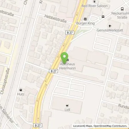 Standortübersicht der Tankstelle Autohaus Heermann und Rhein GmbH in 74076 Heilbronn