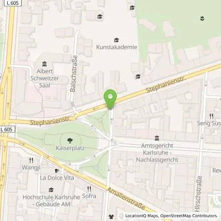 Standortübersicht der Tankstelle EnBW mobility+ AG und Co.KG in 76133 Karlsruhe