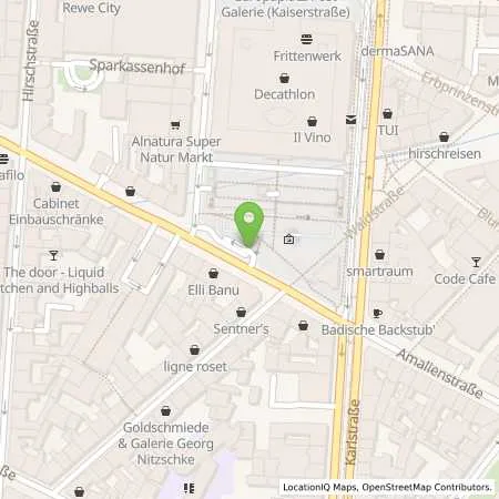 Standortübersicht der Tankstelle Charge-ON in 76133 Karlsruhe