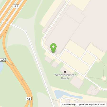Standortübersicht der Strom (Elektro) Tankstelle: EnBW mobility+ AG und Co.KG in 76227, Karlsruhe