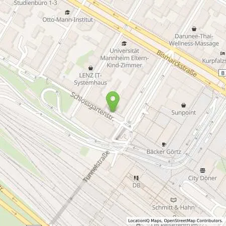 Standortübersicht der Tankstelle MVV Energie AG in 68161 Mannheim