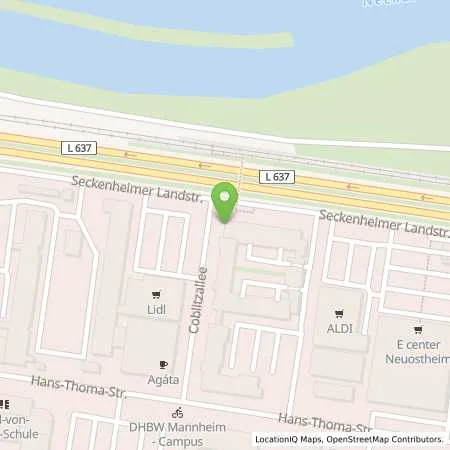 Standortübersicht der Tankstelle MVV Energie AG in 68163 Mannheim