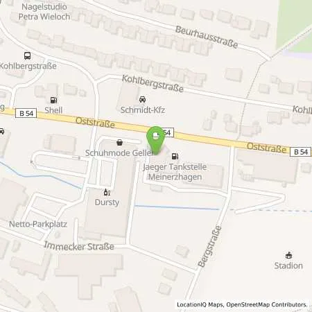 Standortübersicht der Tankstelle Freie Tankstelle Jäger in 58540 Meinerzhagen