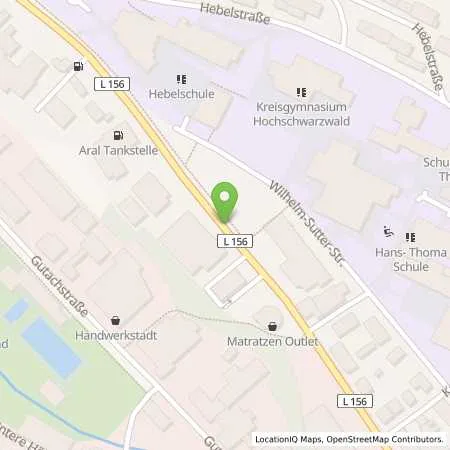 Standortübersicht der Tankstelle Aral Station in 79822 Titisee-Neustadt