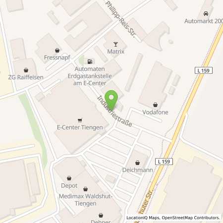 Standortübersicht der Erdgas (CNG) Tankstelle: Freie Tankstelle beim E-Center (Automatentankstelle) in 79761, Waldshut-Tiengen
