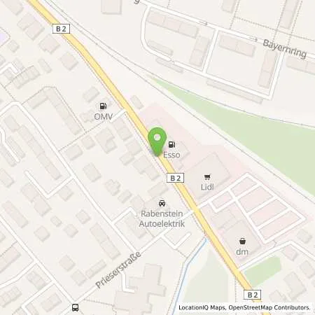 Standortübersicht der Tankstelle Esso Station in 95448 Bayreuth