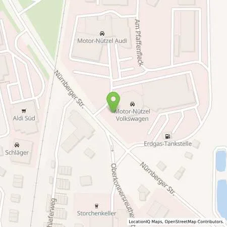 Standortübersicht der Tankstelle Freie Tankstelle Motor Nützel GmbH (Automatentankstelle) in 95448 Bayreuth