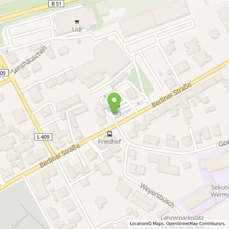 Standortübersicht der Tankstelle Aral Station in 42929 Wermelskirchen