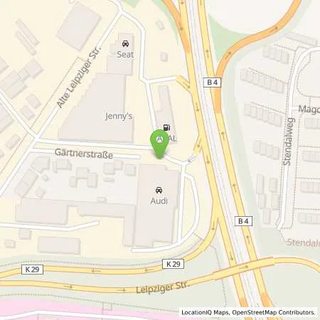 Standortübersicht der Tankstelle Aral Station in 38124 Braunschweig