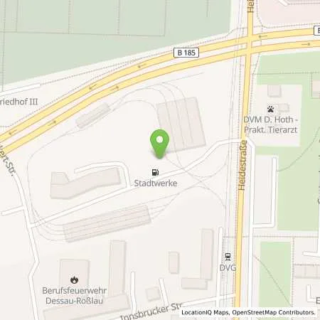Standortübersicht der Tankstelle Betriebshoftankstelle (Automatentankstelle) in 06844 Dessau