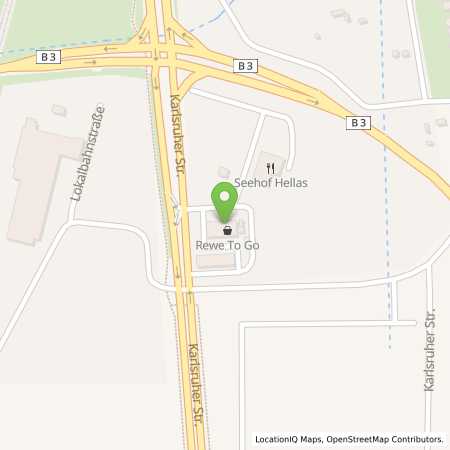 Standortübersicht der Erdgas (CNG) Tankstelle: Aral Station in 76275, Ettlingen
